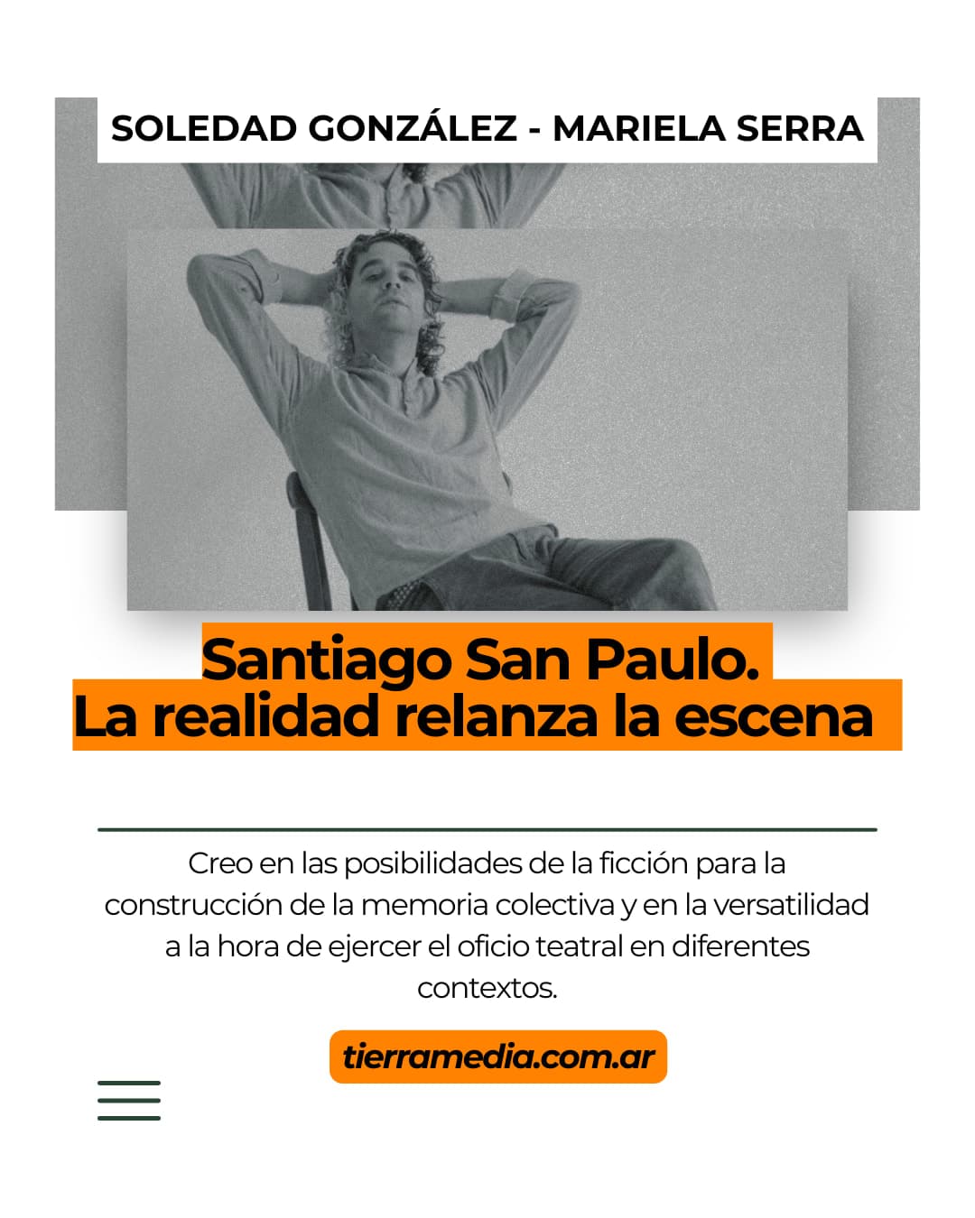 Flyer de obra teatral 15 - Santiago San Paulo